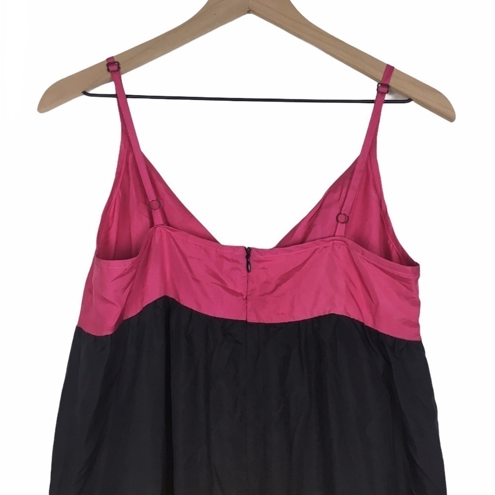 BB DAKOTA Sun Dress 100% Silk Maxi Tiered Bright Colorblock Vacay Summer Medium - Picture 6 of 12